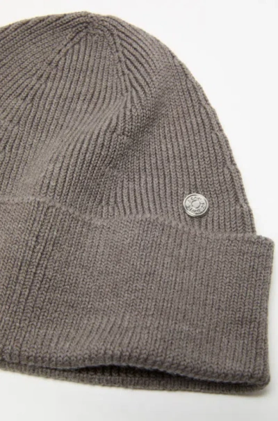 Acne Studios Rivet Beanie Hat In Brown
