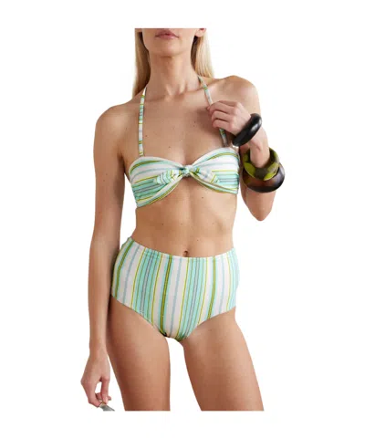 Lemlem Printed Ribbed Recycled Bikini In Multi