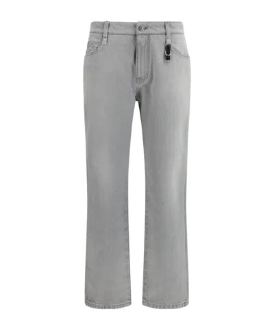 Ermanno Scervino Logo Patch Distressed Pants In Gray