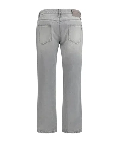 Ermanno Scervino Logo Patch Distressed Pants In Gray
