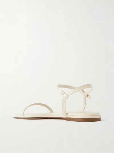 Aeyde Solid Color Leather Sandals In Neutral