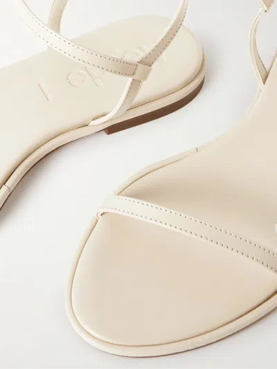 Aeyde Solid Color Leather Sandals In Neutral