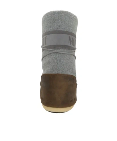 Moon Boot Logo-embellishment Boots In Gray