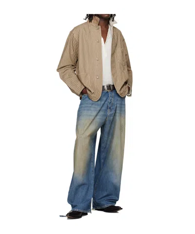424 Big Daddy Wide-leg Distressed Jeans In Blue