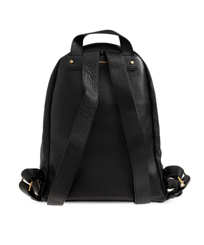 Versace Lou Leather Backpack In Black