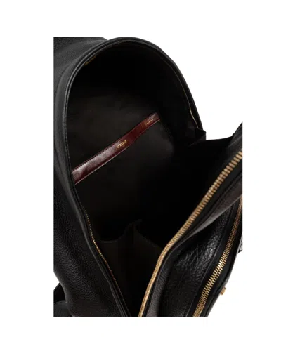 Versace Lou Leather Backpack In Black