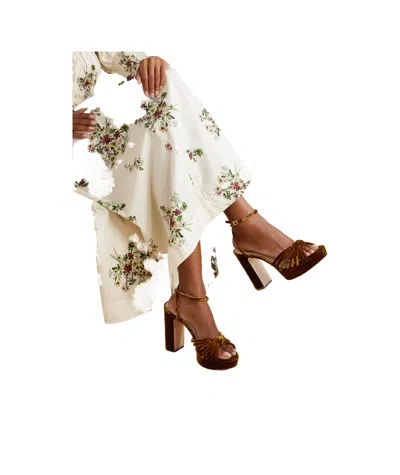 Loeffler Randall Suede Lace-up High-heel Sandals In Brown
