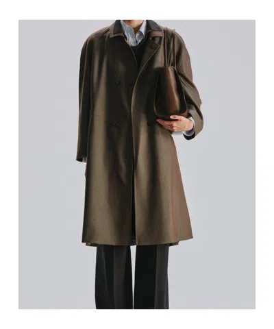 The Row Emma Coat In Brown