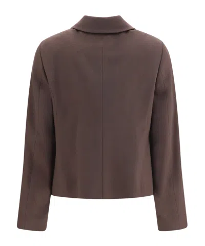 Lardini Button-fastening Collared Jacket In Brown