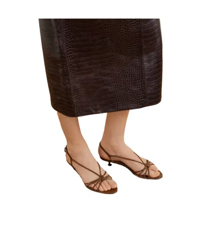 Aeyde Thin Strap High-heel Sandals In Brown