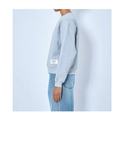 Rohe Crew Neck Ribbed-trim Sweatshirt In Gray
