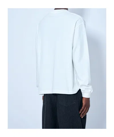 Prada Long-sleeved Cotton T-shirt In White