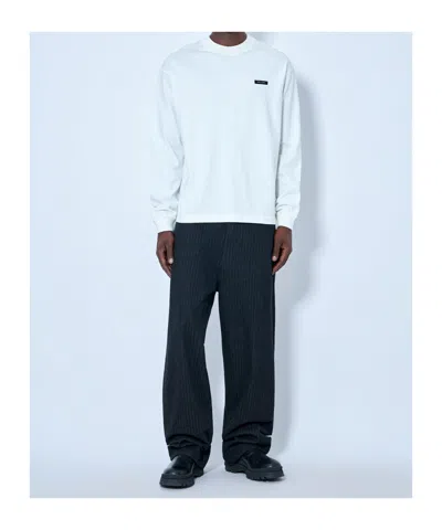 Prada Long-sleeved Cotton T-shirt In White