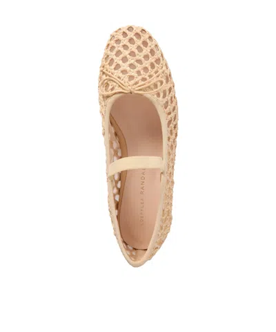 Loeffler Randall Solid Woven Raffia Ballet Flats In Nude