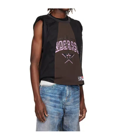 Andersson Bell Multi-layer Patchwork T-shirt In Brown