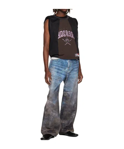 Andersson Bell Multi-layer Patchwork T-shirt In Brown