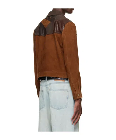 Andersson Bell Harvey Patchwork Suede Jacket In Brown