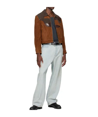 Andersson Bell Harvey Patchwork Suede Jacket In Brown