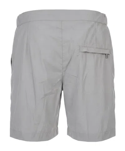 Fedeli Drawstring Swim Trunks In Gray