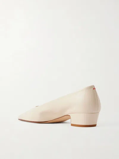 Aeyde Solid Leather Pumps In Neutral