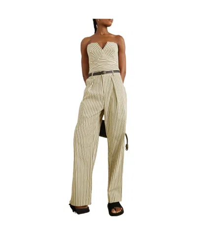 Mara Hoffman Striped Corset-style Top In Multi