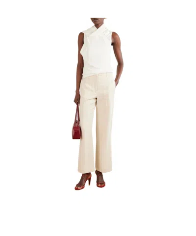 Neous Solid Color Leather Sandals In Red