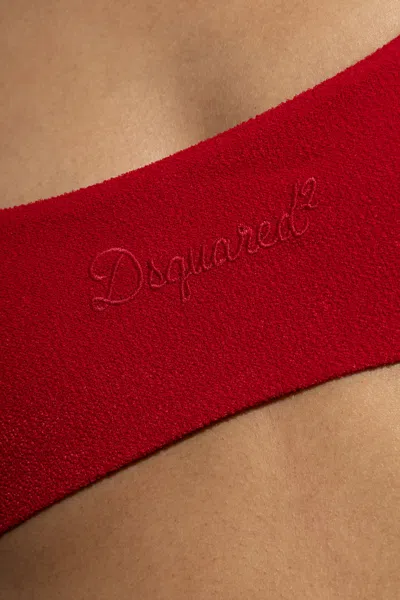 Dsquared2 Backless Bikini Top In Red