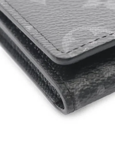 Pre-owned Louis Vuitton Monogram Eclipse Card Case In Black