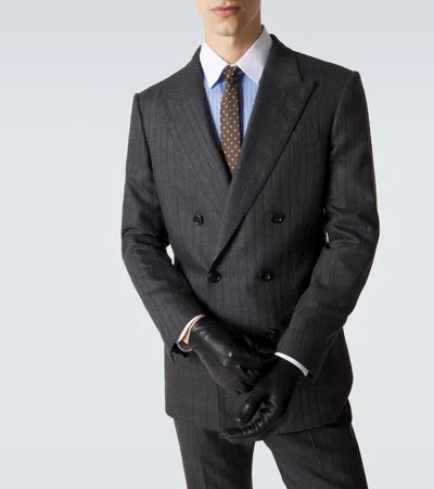Tom Ford Herringbone Wool Blazer In Transparent