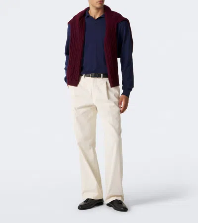 Rubinacci Cotton Polo Sweater In Multi