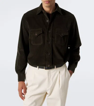 Rubinacci Cotton Corduroy Overshirt In Multi