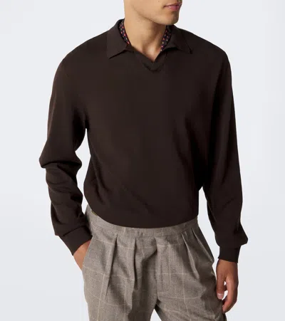 Rubinacci Cotton Polo Sweater In Multi