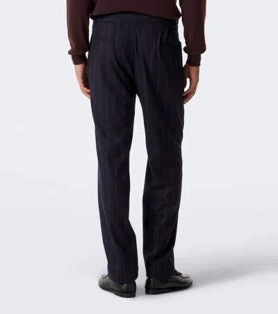 Rubinacci Striped Virgin Wool Straight Pants In Multi