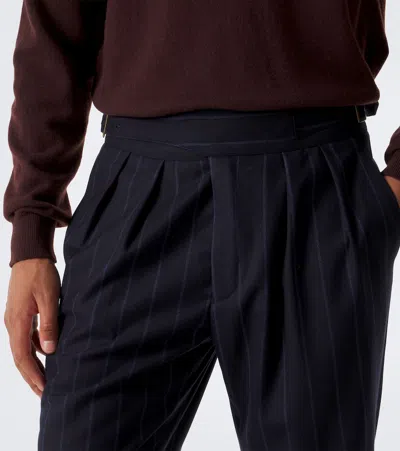 Rubinacci Striped Virgin Wool Straight Pants In Multi