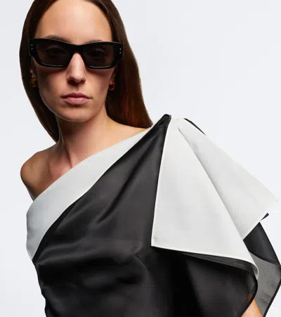 Fendi Ffold Rectangular Sunglasses In Black