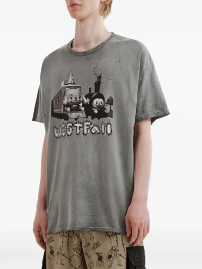 Westfall Graphic-print T-shirt In Gray