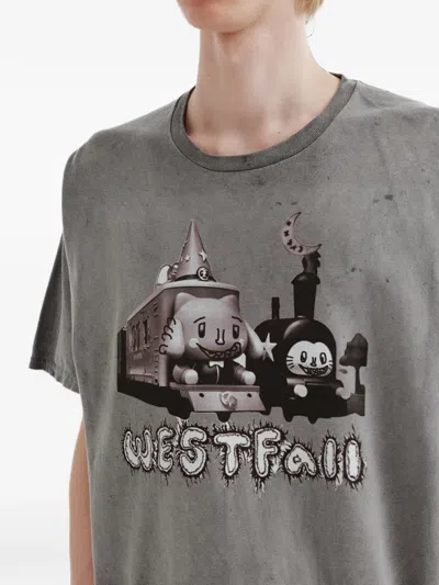 Westfall Graphic-print T-shirt In Gray