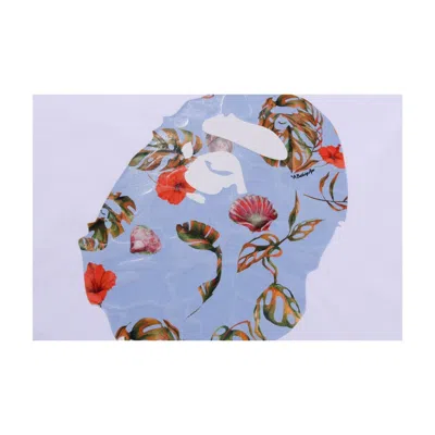 A Bathing Ape Vacation Pattern Ape Head T-shirt In White
