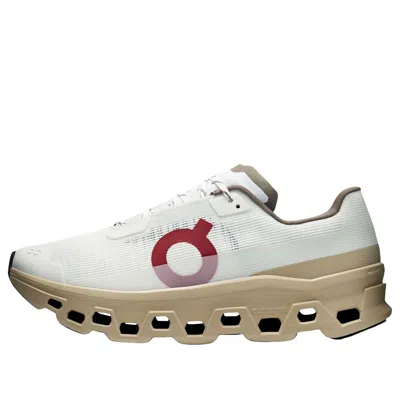 On Mens Ivory Sand Cloudmster Void Mesh Trainers In White