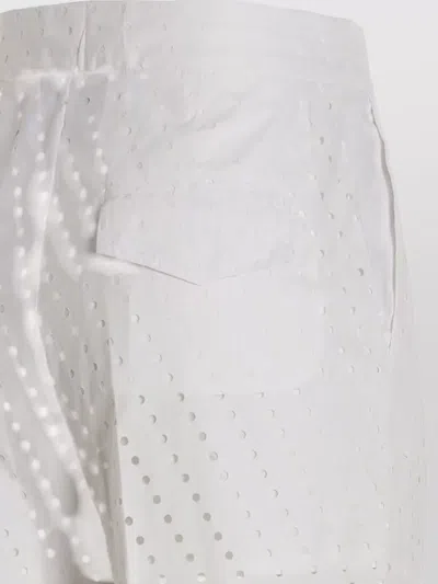 Nude High Waist Jeans Buttons Back Pocket In White