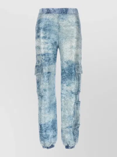 Le Twins Robi Textured Cargo Pants Elastic Waistband In Multi