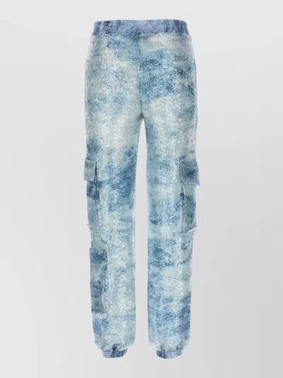 Le Twins Robi Textured Cargo Pants Elastic Waistband In Multi