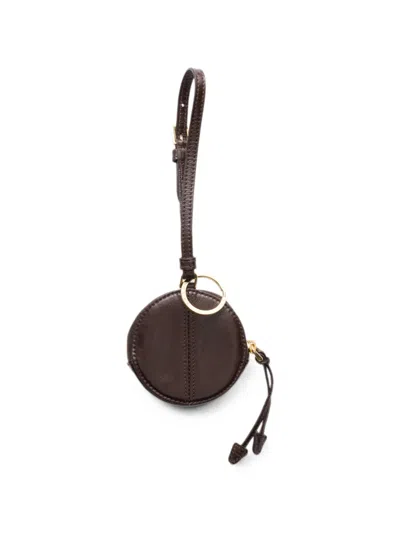 Prada Leather Mini-pouch In Brown