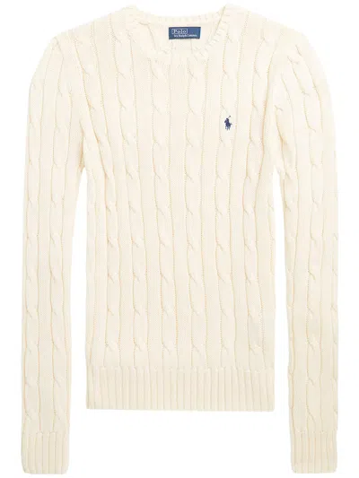 Polo Ralph Lauren Ralph Lauren Wool-cashmere Crewneck Jumper White In Neutral