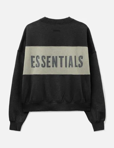 Essentials Cropped Relaxed Panelled Sweatshirt In Multi