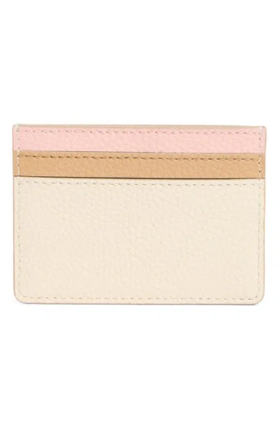 Marc Jacobs Logo Card Case In Marshmallow Multi