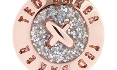 Ted Baker Eisley Enamel Mini Button Stud Earrings In Metallic