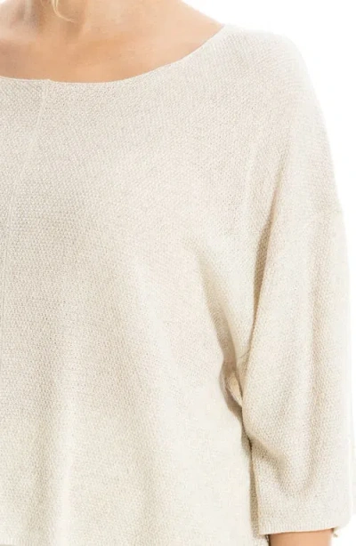 Max Studio Textured Dolman Sleeve Sweater In Neutral