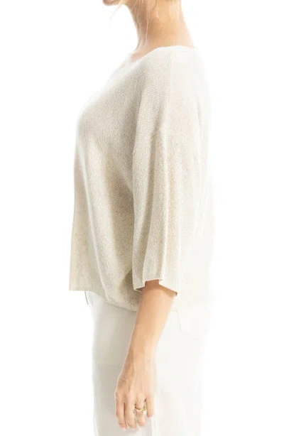 Max Studio Textured Dolman Sleeve Sweater In Neutral