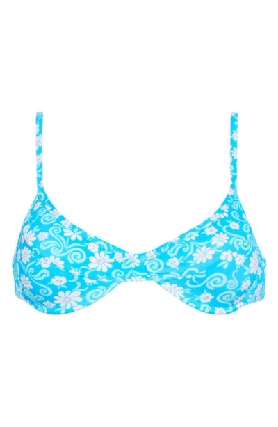 Dippin Daisys West Coast Underwire Bikini Top In Blue